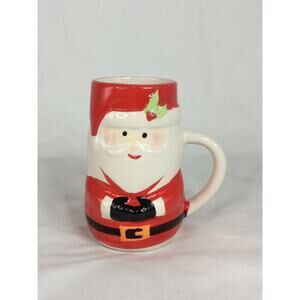BAY ISLAND SANTA CLAUS ST. NICK CHRISTMAS FIGURE RED HOLIDAY COFFEE MUG CUP
